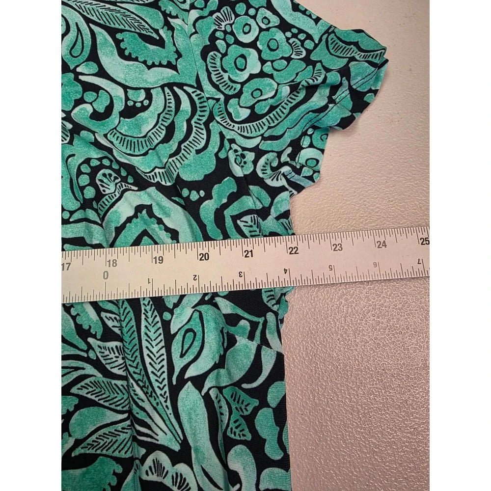 Tommy Hilfiger Green‎ Paisley Floral Button Shoulder Shift Dress 22W - Picture 5 of 6
